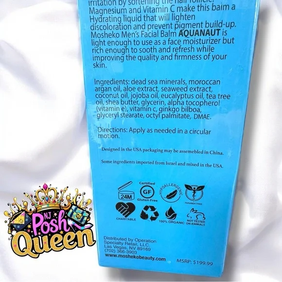 Mosheko Aquanaut Dead Sea Mineral Men's Facial Balm - Picture 3 of 4